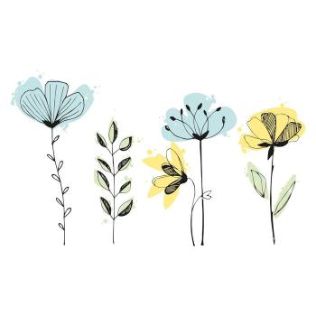 Sizzix • Layered Clear Stamps Set Watercolor Flowers