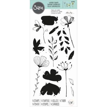 Sizzix • Layered Clear Stamps Set Watercolor Flowers