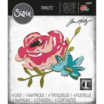 Sizzix • Thinlits Die Set Brushstroke Flowers #4