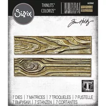 Sizzix • Thinlits die set Woodgrain colorize