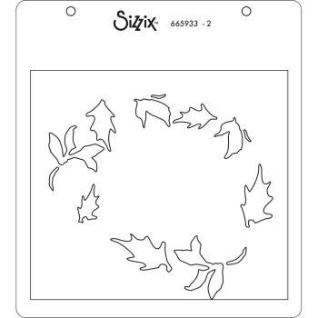 Sizzix, Layered Stencils by Lisa Jones Holly Wreath