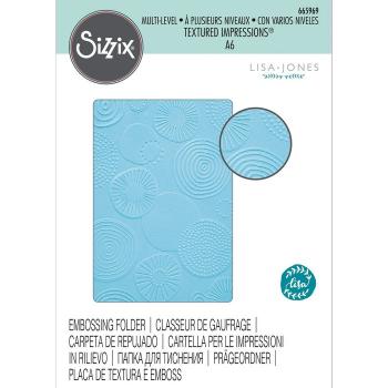 Sizzix • Multi-Level Textured Impressions Embossing Folder Abstract Rounds