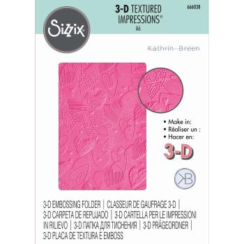 Sizzix • 3-D Textured Impressions Embossing Folder Mark Making Hearts