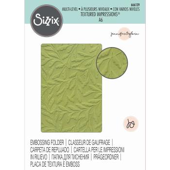 Sizzix • Multi-Level Textured Impressions Embossing Folder Delicate Leaves