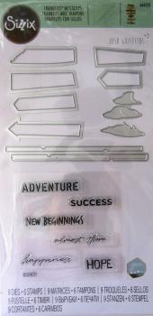Sizzix • Framelits Die Set Signs for Success, Die and Stamp