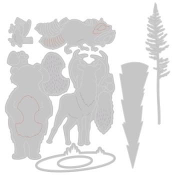 Sizzix, Thinlits Die by Josh Griffiths Forest Animals #2