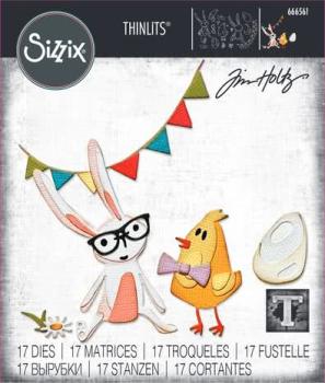 Sizzix, Thinlits Die by Tim Holtz Vault Bunny + Chick