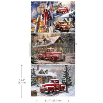 Re-Design with Prima, Christmas Cargo A3 Decoupage Fiber Pack