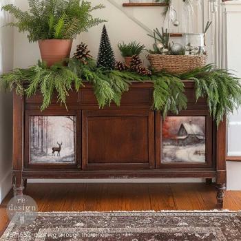Re-Design with Prima, A3 Decoupage Fiber Pack - Dashing Through the Pines