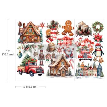 Re-Design with Prima, Winter Wonderland Wonders 6x12 Inch Small Transfers
