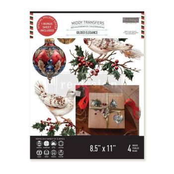 Re-Design with Prima, Gilded Elegance Middy Transfers incl. Bonus Bogen