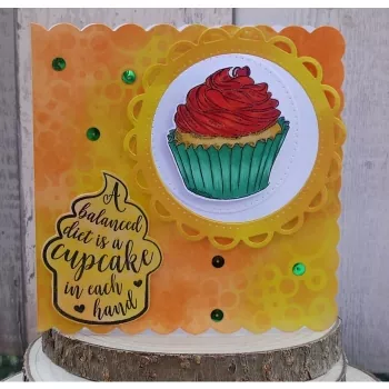 Crafter's Companion Clear Acrylic Stamp - Cupcake Diet