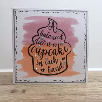 Crafter's Companion Clear Acrylic Stamp - Cupcake Diet