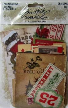 idea-ology, Tim Holtz Ephemera Pack Christmas/Noel
