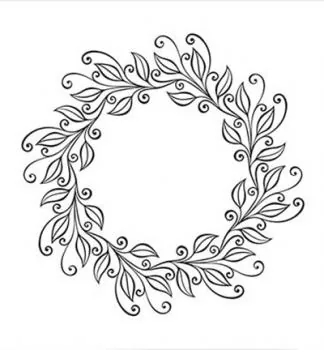 Nellie Snellen Embossing folder Leaves wreath