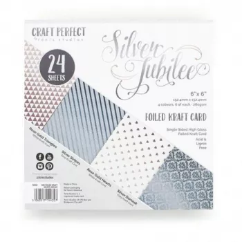 Tonic Studios • Craft perfect embossed 6x6" silver jubilee