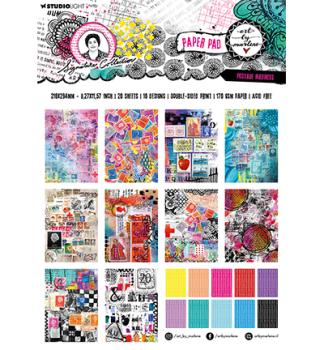 Studiolight • Art by Marlene Paper Pad Block Postage madness Signature Collection nr.132