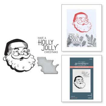 Spellbinders, Holly Jolly Santa Press Plate & Die Set