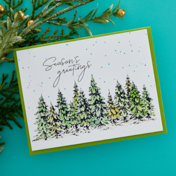 Spellbinders, Seasons Greetings Evergreens Press Plate & Die Set