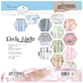 Elizabeth Craft Designs, Rustic Winter 12x12 Inch Patterned Cardstock Paper