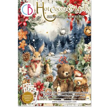 Ciao Bella, Hot Cocoa & Holly A4 Junk Journal Ephemera Book