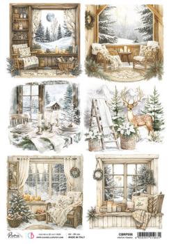 Ciao Bella, Winter Season A4 Rice Paper Winter Frames