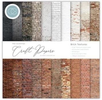 Craft Consortium, Essential Craft Papers 6x6 Inch Paper Pad Brick Textures