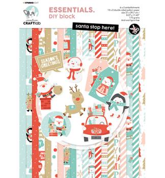 CraftLab, Paper pad Santa stop here Essentials nr.35