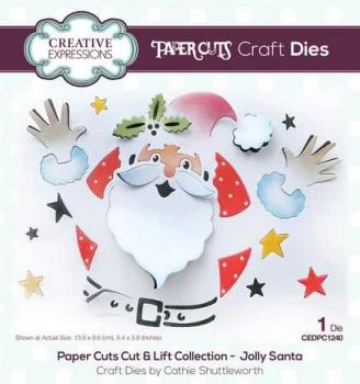 Creative Expressions, Cathie Shuttleworth Paper Cuts Cut & Lift Jolly Santa