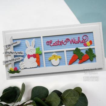 Creative Expressions, Sue Wilson Craft Die Mini Shadowed Sentiments Easter Wishes