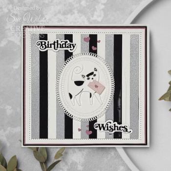 Creative Expressions, Sue Wilson Craft Die Mini Shadowed Sentiments Birthday Wishes