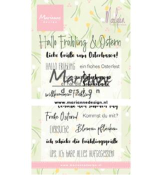 Marianne Design, Stempel Marleen's Hallo Fruhling & Ostern
