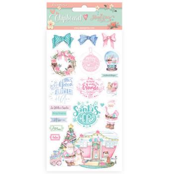 Stamperia, Chipboard 15x30cm Christmas Rose