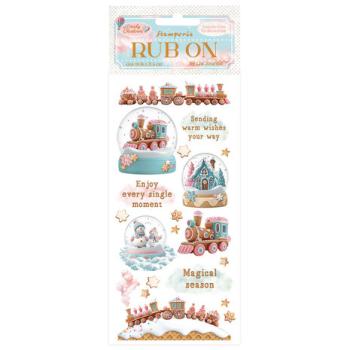 Stamperia, Candy Christmas Rub-on Snowglobes