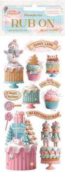 Stamperia, Candy Christmas Rub-on Cakes