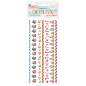 Stamperia, Candy Christmas Rub-on Stripes