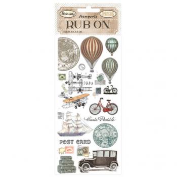 Stamperia, Around the World Rub-On 4x8,5 Inch Balloons