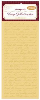 Stamperia, Vintage Golden Transfer Writing
