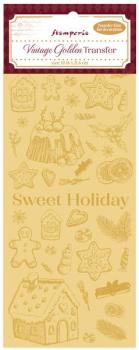 Stamperia, Vintage Golden Transfer Sweet Holiday