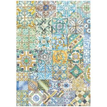 Stamperia, Blue Dream A4 Rice Paper Tiles