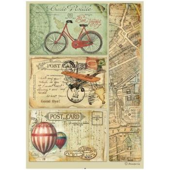 Stamperia, Around the World A4 Rice Paper Post Card