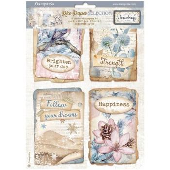 Stamperia, Create Happiness Dewdrops Rice Paper Selection