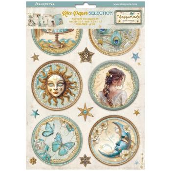 Stamperia, Masquerade A4 Rice Paper Selection