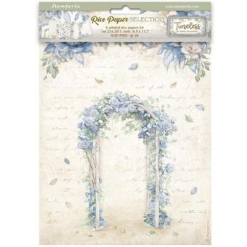 Stamperia, Timeless A4 Rice Paper Selection, 6-teilig
