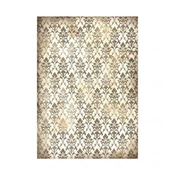 Stamperia, Vintage Library A6 Rice Paper Backgrounds, 8 teilig