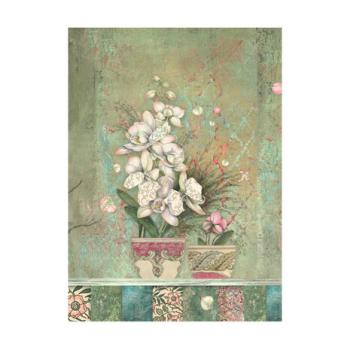 Stamperia, Orchids and Cats A6 Rice Paper Backgrounds