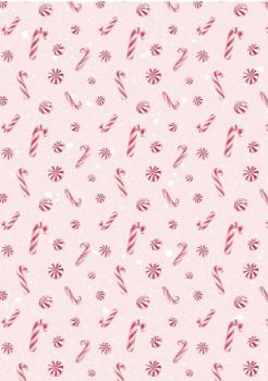 Stamperia, Candy Christmas A6 Rice Paper Backgrounds