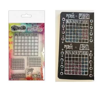 Ranger • Dylusions Diddy Clear Stamps Check It Out!