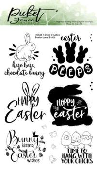 Picket Fence, Eastertime 4x6 Inch Clear Stamps