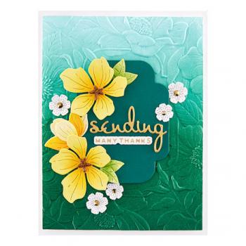 Spellbinder, Four Petal Floral 3D Embossing Folder
